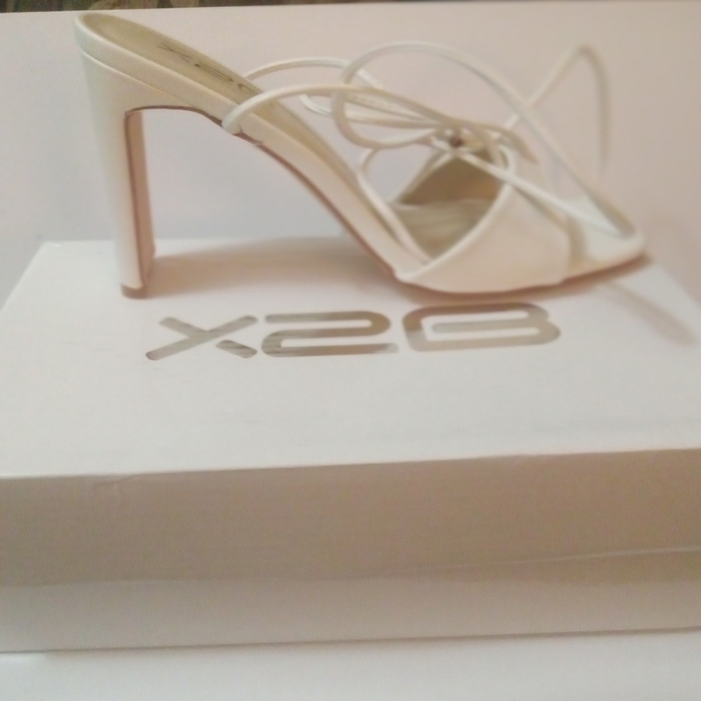 White Strappy Heels (Ally-2NN) for Women Size 8.5